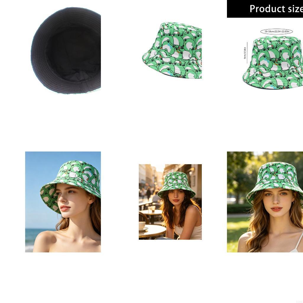 Packable Hat Nylon - Sombrero con estampado ranas plegable para