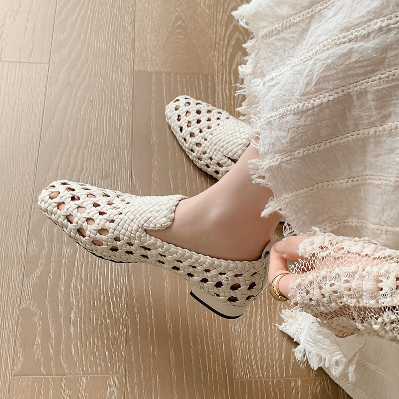 Casual Sandal Leather - Sandalias de Cuero Genuino Trenzadas de