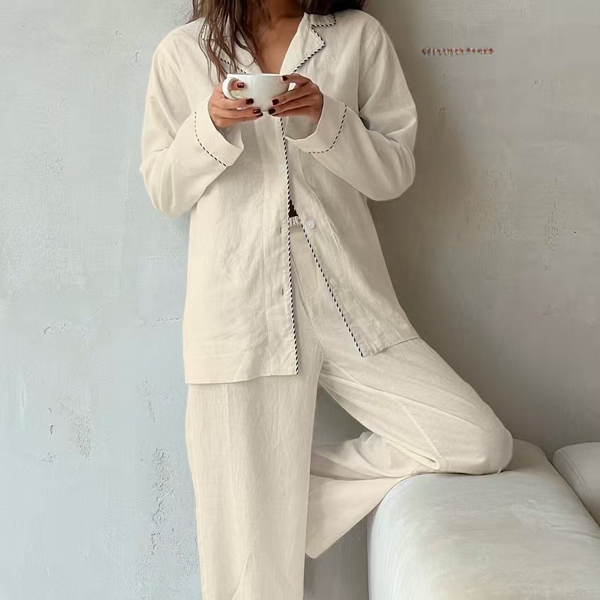 Conjunto de Pijama de Algodón  - Linen Shirt Breathable reseña y precio