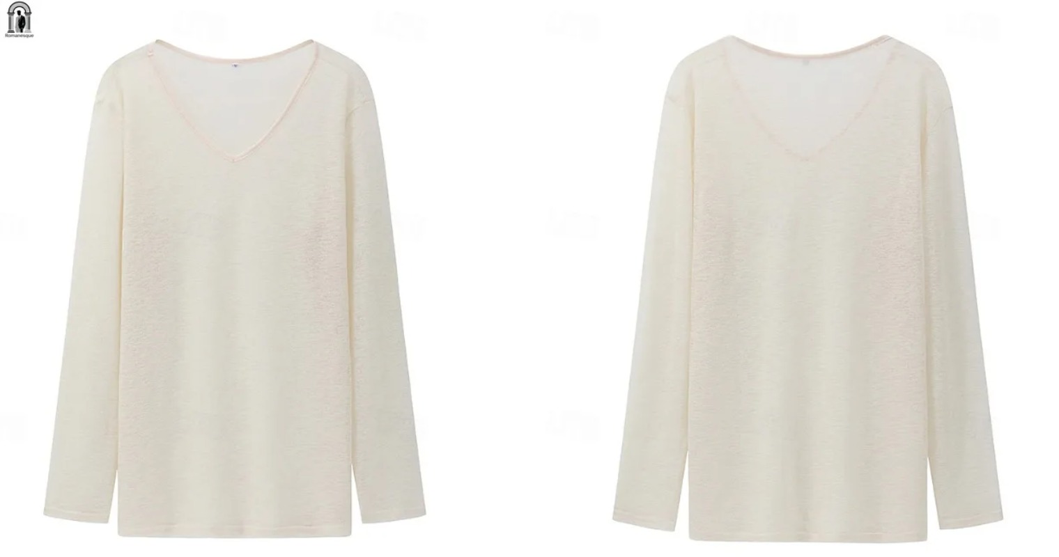 Camiseta de Manga Larga con Cu - Linen Shirt Breathable reseña y precio